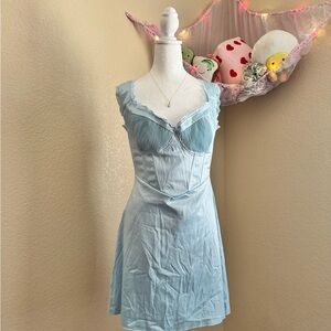 Lemon Heaven Boutique | Baby Blue corset mini dress